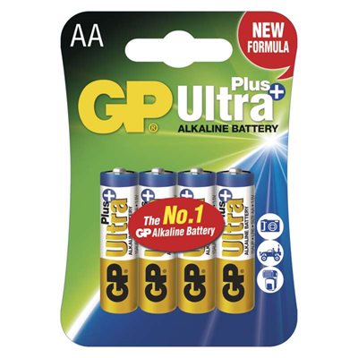 alkalická baterie GP Ultra Plus AA - 4 ks
