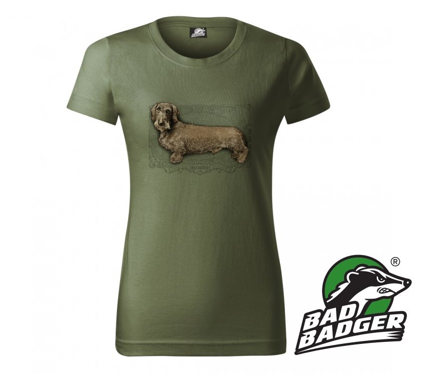 dámské tričko - drsnosrstý jezevčík - Bad Badger