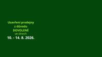 dovolená srpen 2026