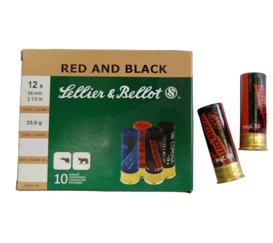 12 x 65 Red and Black velké broky - Sellier&Bellot
