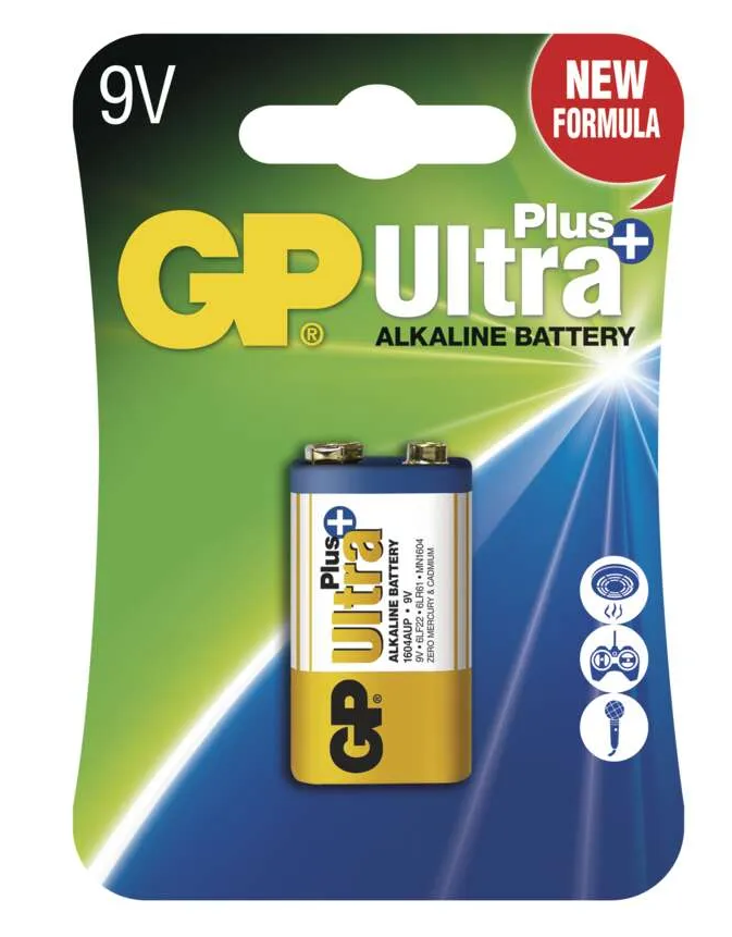 alkalická baterie GP Ultra Plus 9 V