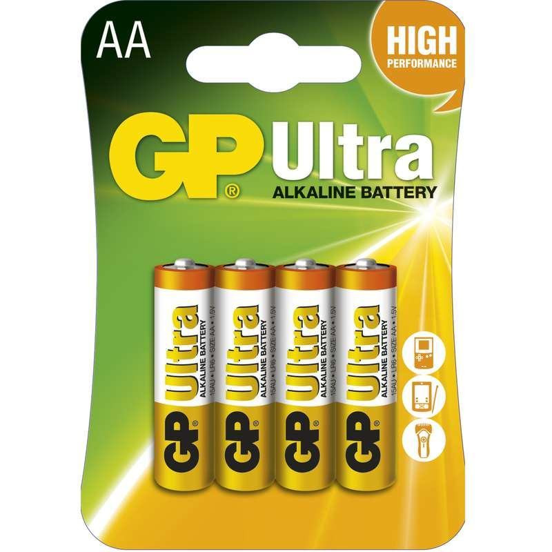 Alkalická baterie GP Ultra AA - 4 ks
