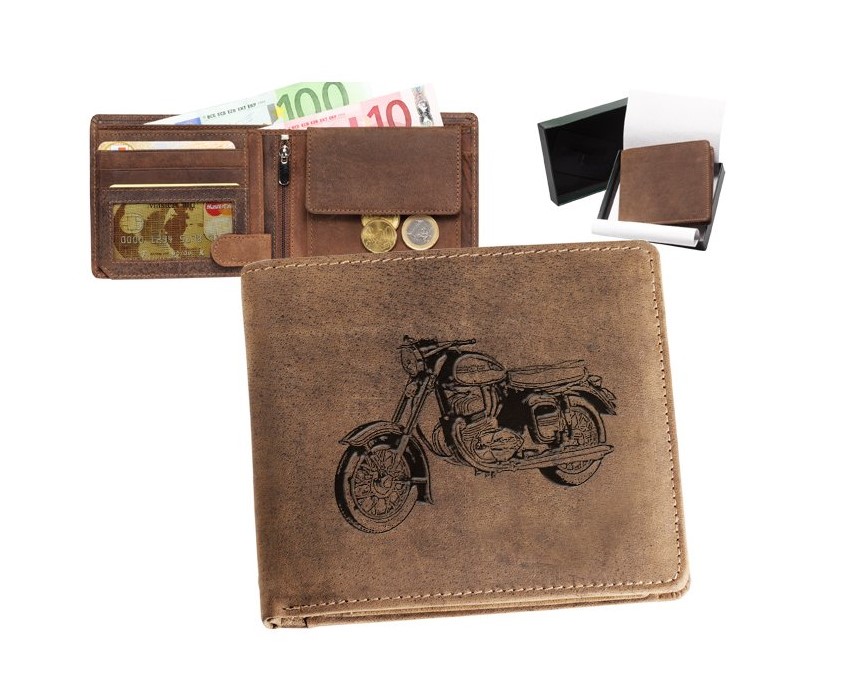 kožená peněženka "na šířku" - JAWA 350