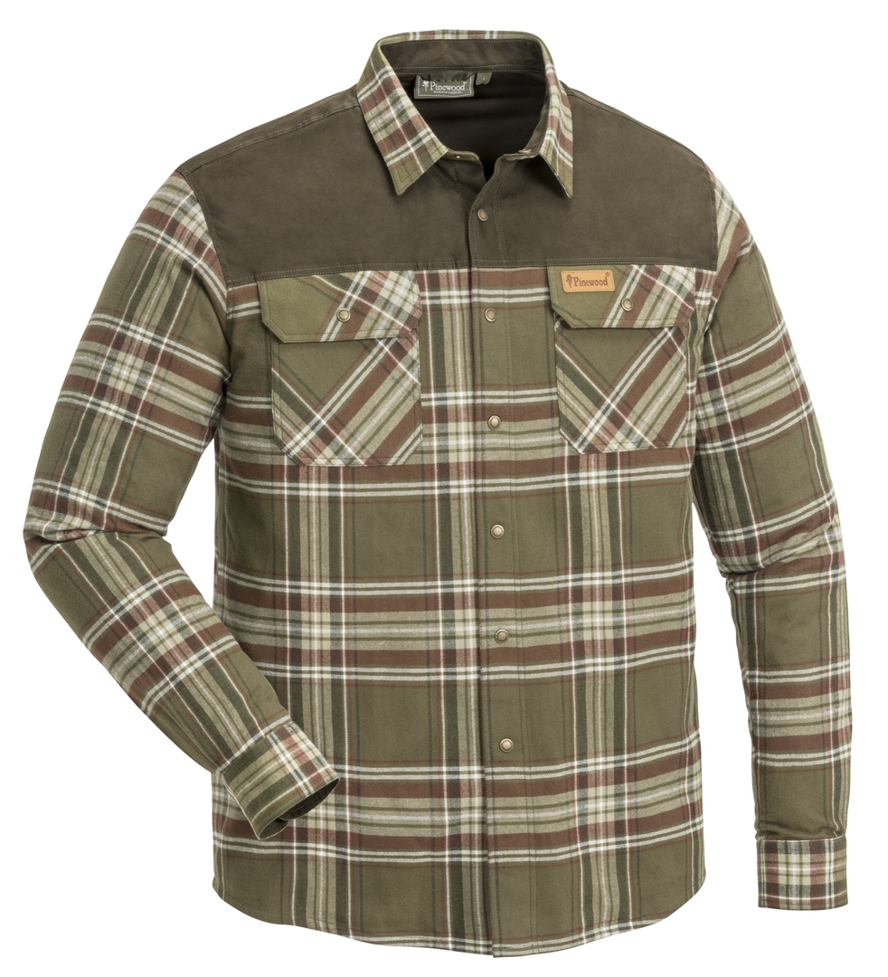košile Douglas S.brown/L.khaki - Pinewood