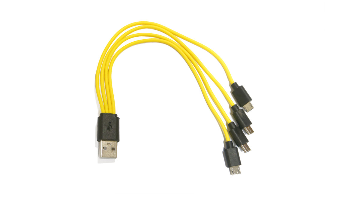 čtyřnásobný nabíjecí micro USB kabel