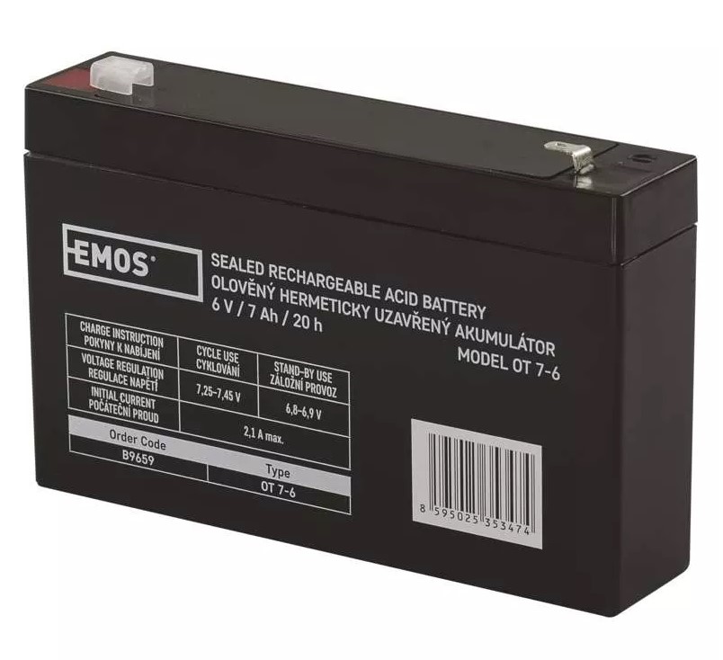 externí baterie EMOS 6V/7Ah