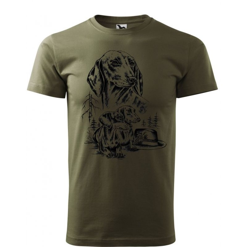 pánské tričko - Hladkosrstý jezevčík III.