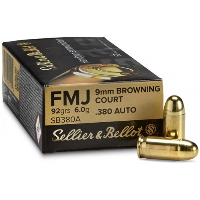 9 mm Browning Court / .380 AUTO - FMJ - Sellier & Bellot