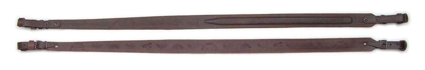 řemen na zbraň podšitý filcem 4 cm zdobený květy - Slavík