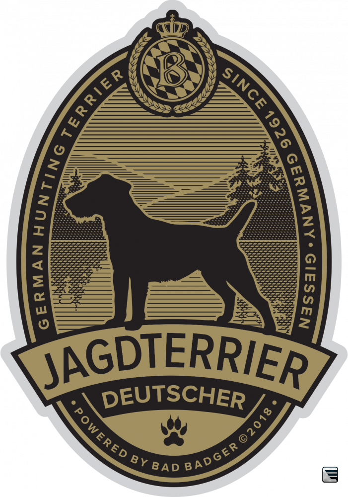 samolepka Jagdterier silueta - Bad Badger